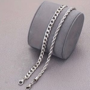2 piece Men’s Stainless Steel Chain Link Bracelet